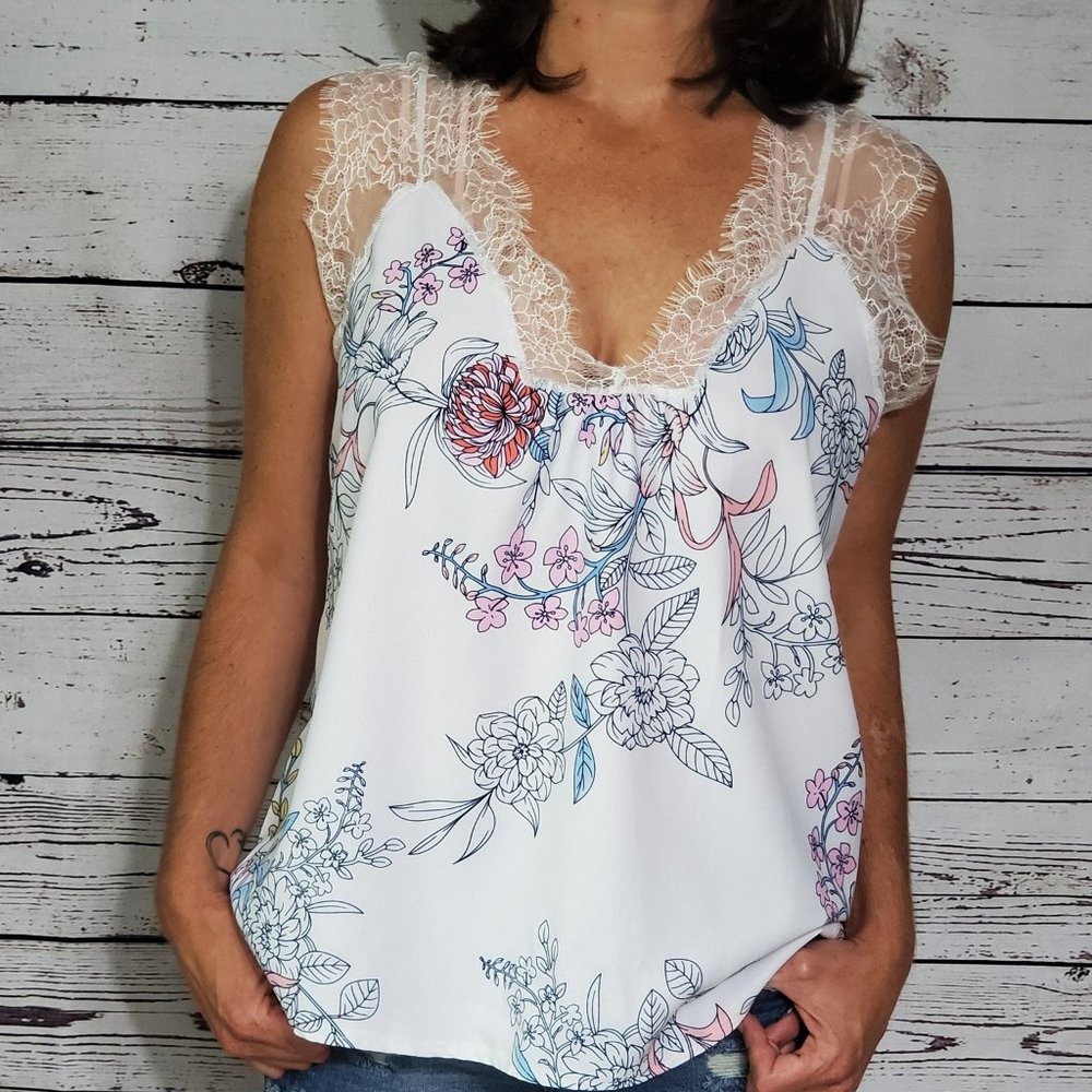 Freesia Floral Tank